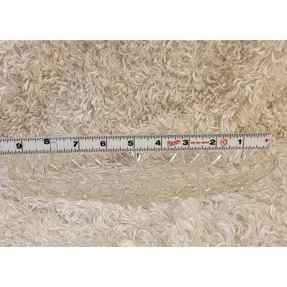 Vintage 1950's Pressed Glass "Prescut Pattern" Candy Dish - Picture 2 of 13